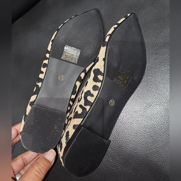 cundo Women’s Pointed Toe Flat Shoes Knit Texture Slip-On Ballet Loafers Shoes - Picture 8 of 8